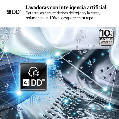 LAVADORA LG F4WR7009AGS INTELIG 9KG VAPOR 1400R A